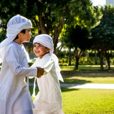 Group of middle eastern kids in Dubai